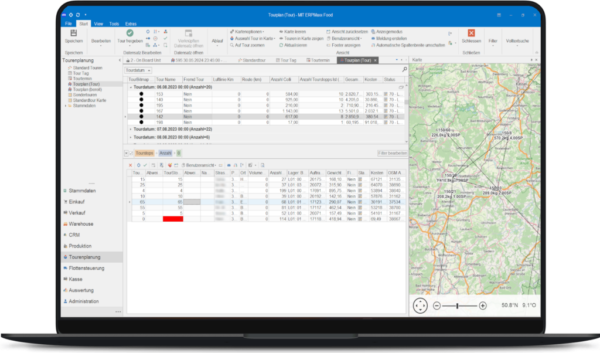 TOUR MAXX Tourenplanungssoftware – Routenoptimierung mit Kartenansicht